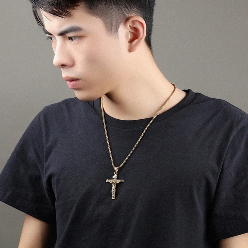 Sacred Crucifix Pendant Necklace Jesus