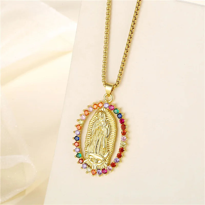 Our Lady of Grace Pendant Necklace