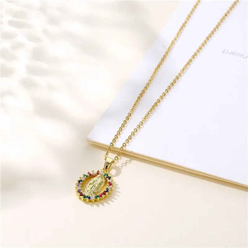 Our Lady of Grace Pendant Necklace