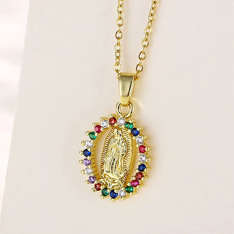 Our Lady of Grace Pendant Necklace
