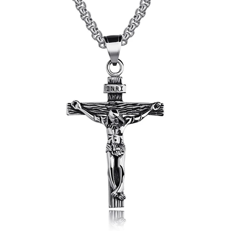Sacred Crucifix Pendant Necklace Jesus
