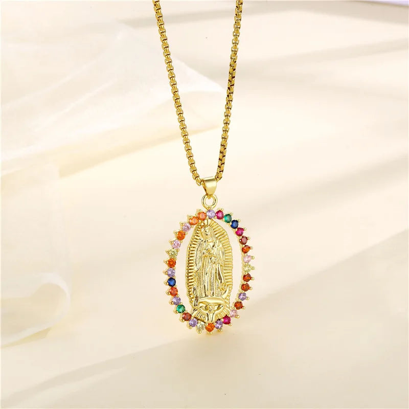 Our Lady of Grace Pendant Necklace