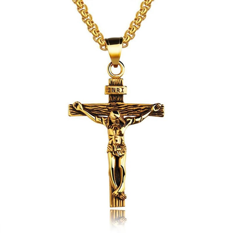 Sacred Crucifix Pendant Necklace Jesus