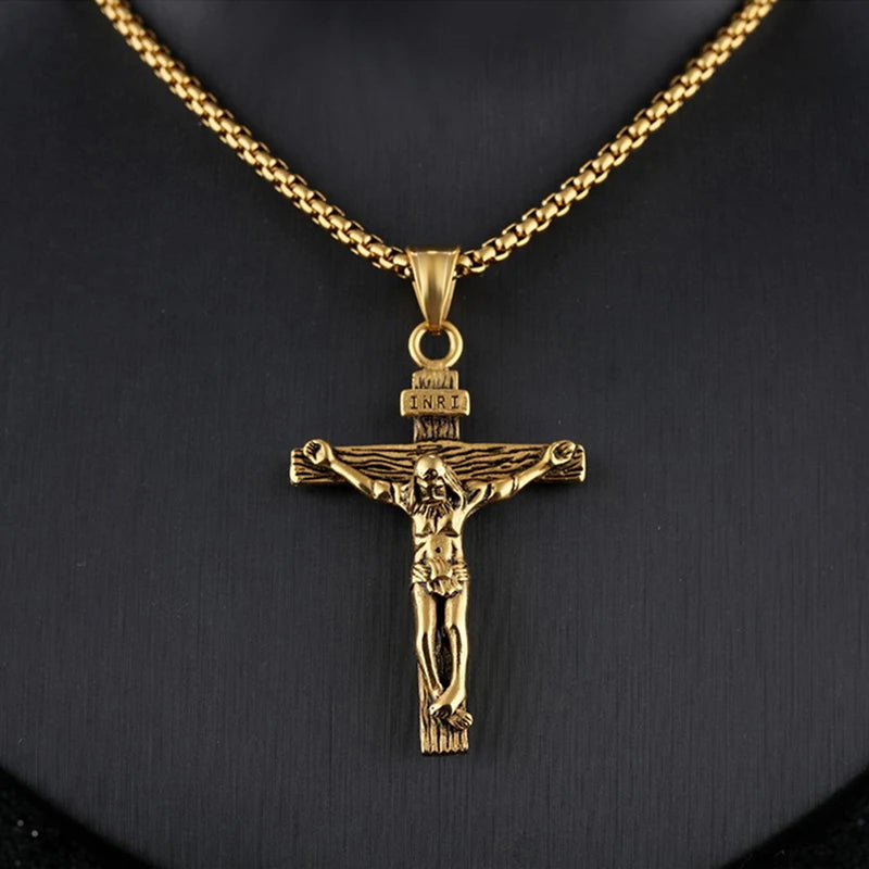 Sacred Crucifix Pendant Necklace Jesus
